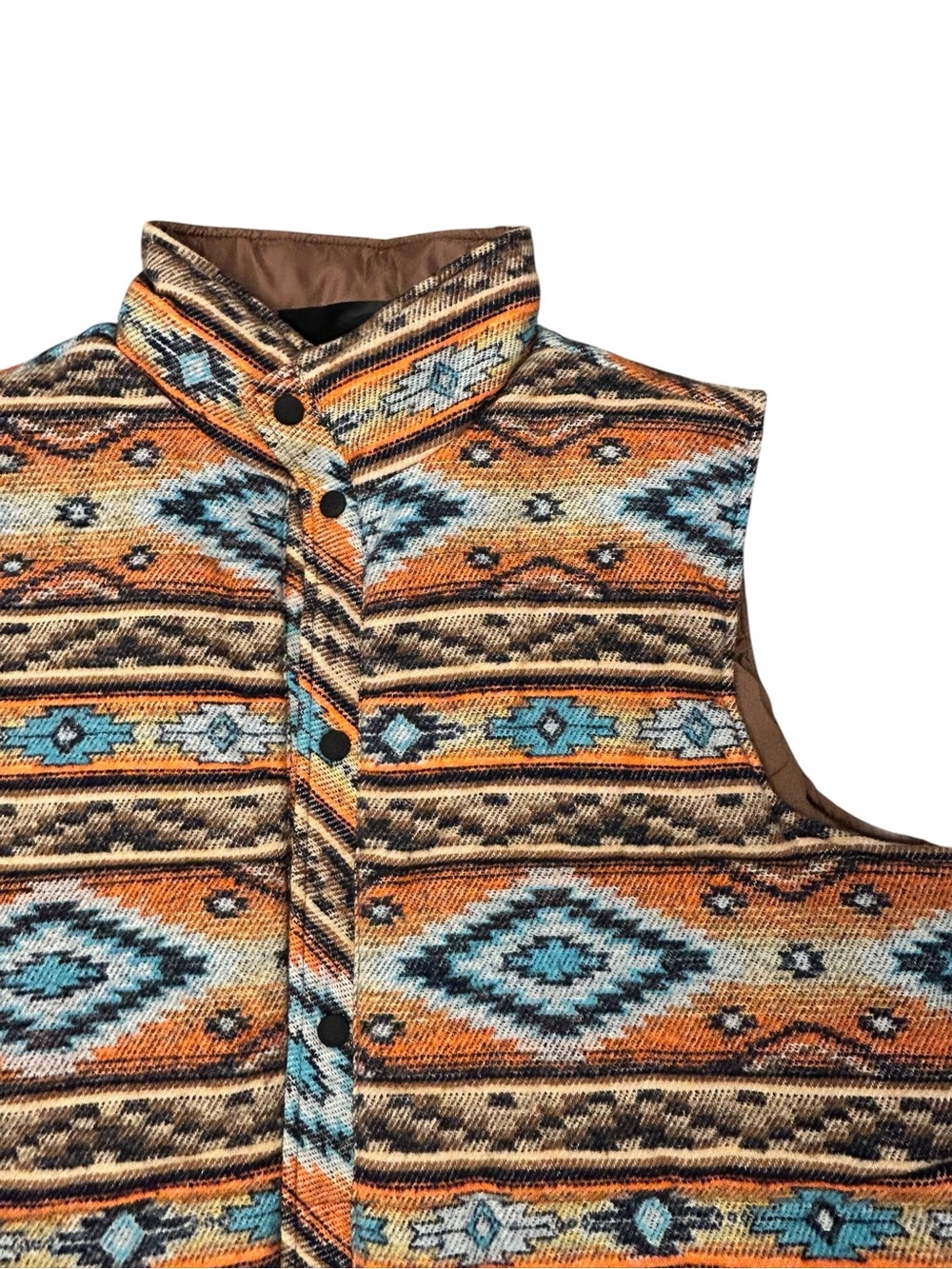 Rock & Roll Men's Aztec Southwest Jacquard Vest XL Reversible Cowboy Tribal